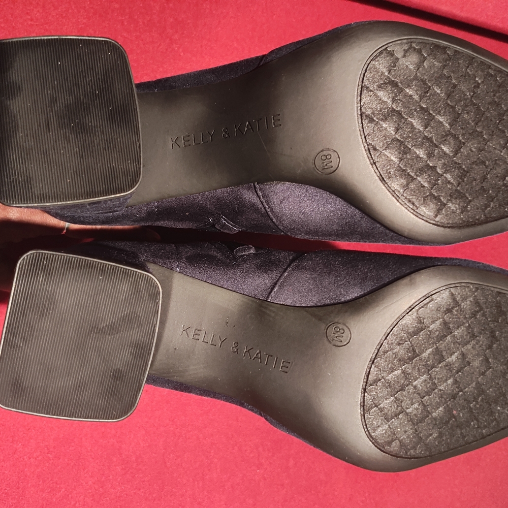 Kelly & Katie Elegant Navy Blue Ankle Booties - Picture 4 of 5